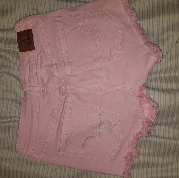 American Eagle Size 0 Pink Hi-Rise Shorts - Picture 2 of 2